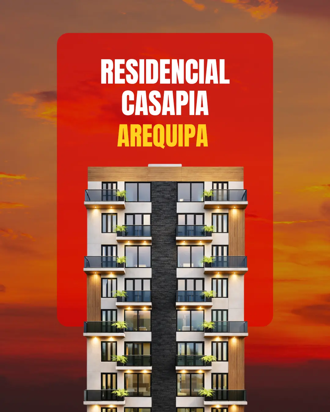 Brown and White Modern Real Estate Instagram Post Residencial Casapia